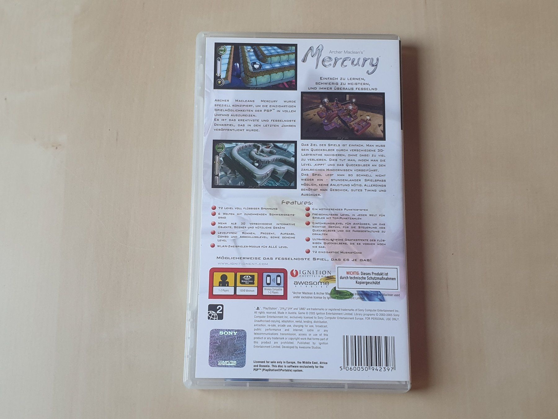 Sony Giochi: Archer Macleans Mercury – Usato da Stansstad venduto da collectorsshop 1