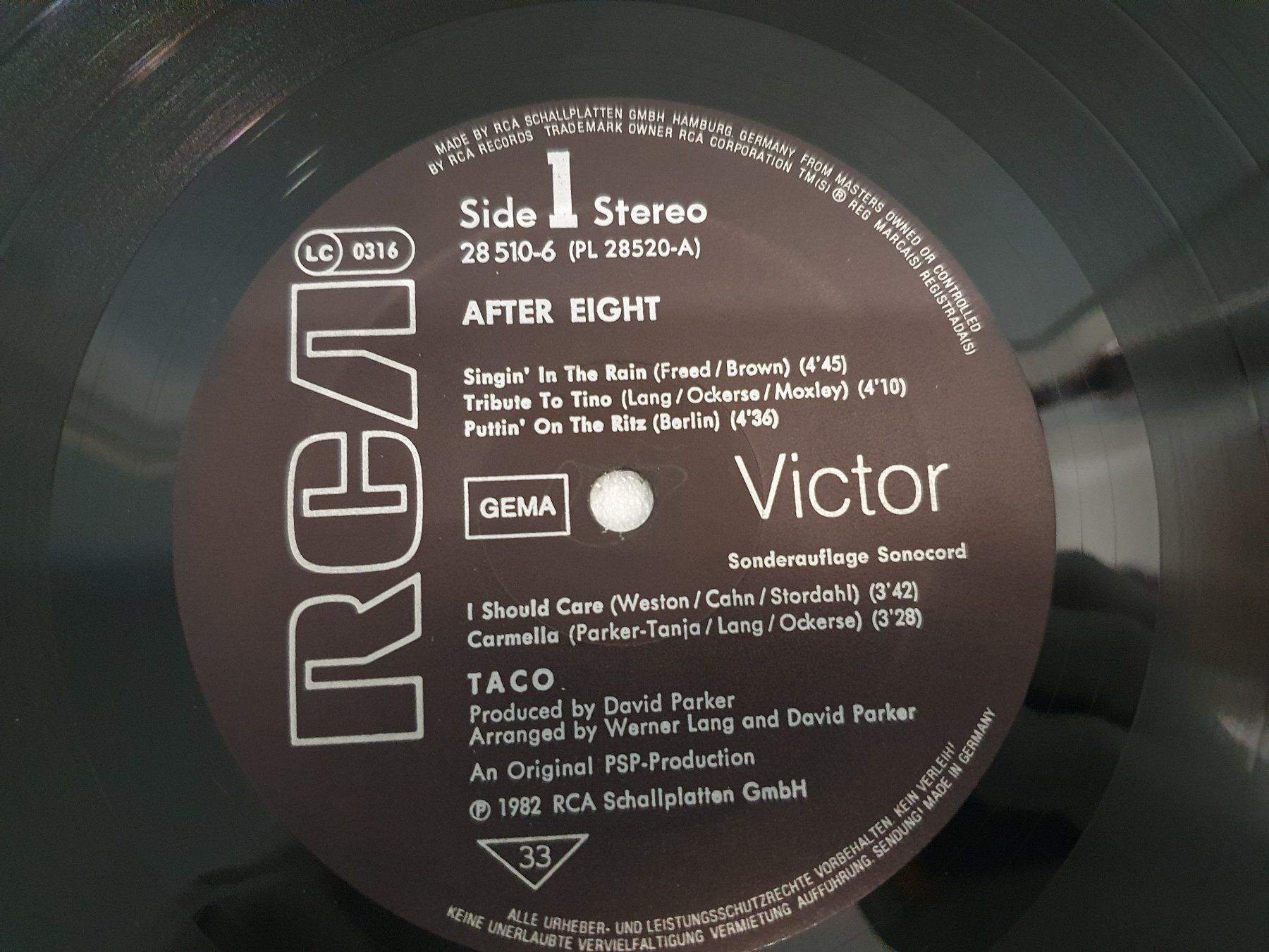 Dischi in vinile: Taco – After Eight – Usato da Uster venduto da Vinyl-Leidenschaft 3