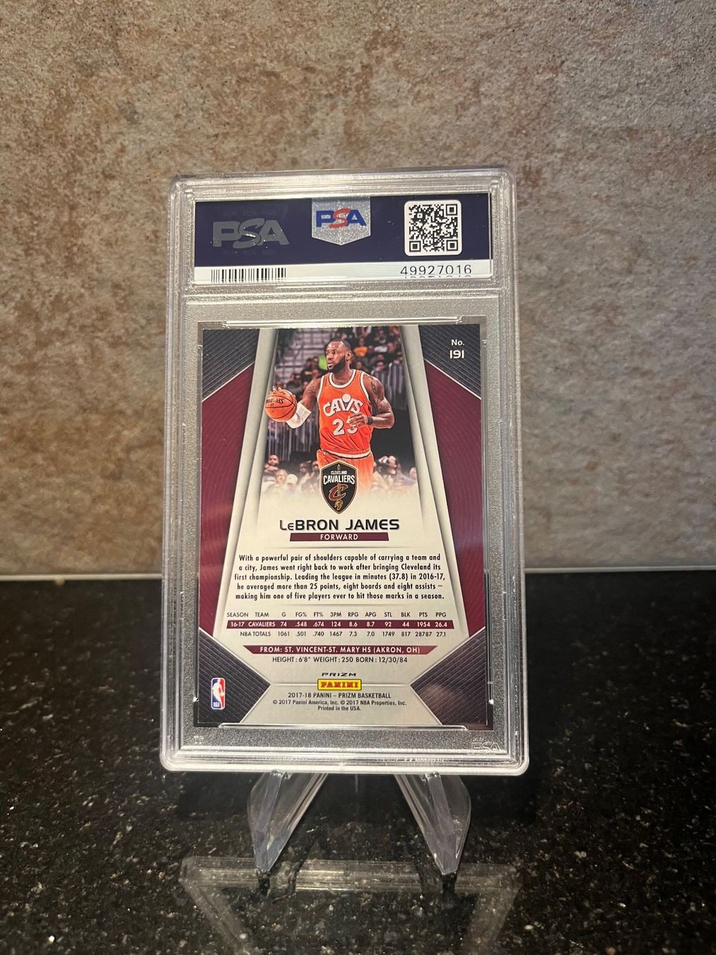 Nba Carte collezionabili: NBA LeBron Prizm Ruby wave PSA 9 – Usato da Moudon venduto da AndreSR89 1