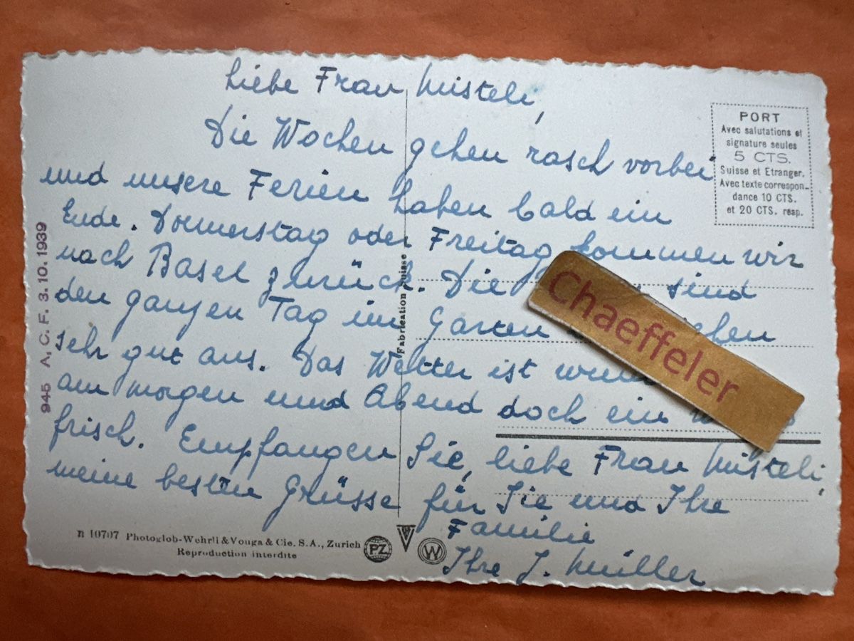 Cartoline postali: Alte Ansichtskarte von Fleurier mit Kühen. Das Top! – Usato da Zürich venduto da Chaeffeler 1