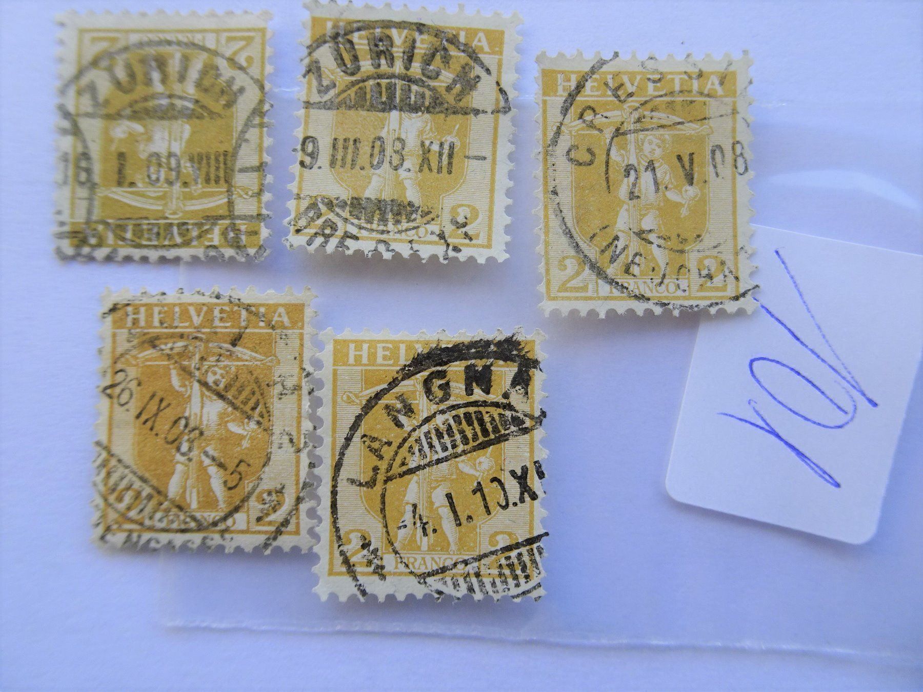 Alle Briefmarken: 1908 mit Vollstempel – Gebraucht aus Aadorf von Chnorli-Furz 2