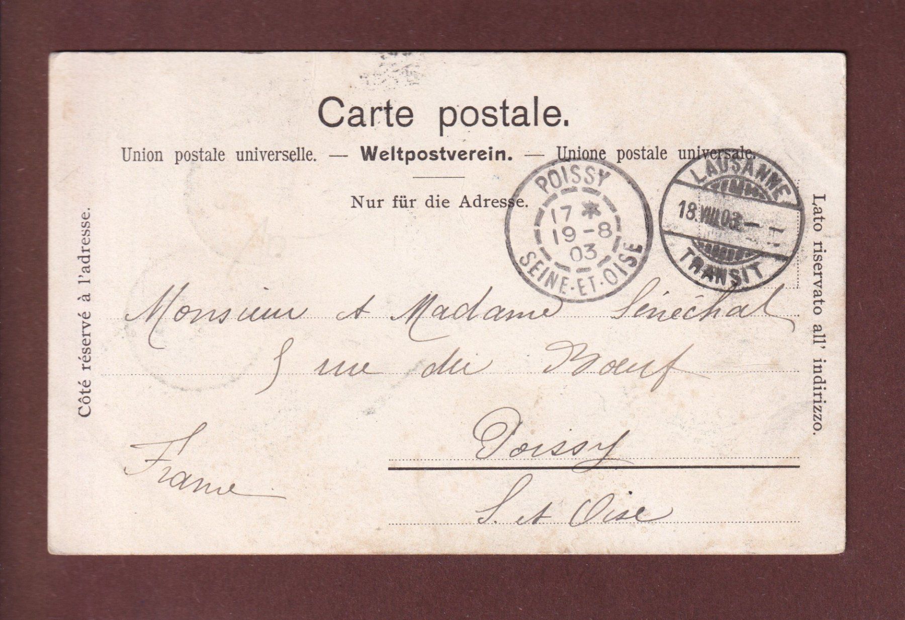 Cartes postales: LAUSANNE - Grand Pont - 1903 – D'occasion à Pully par nicecards 1