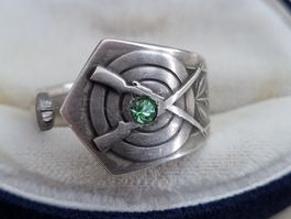 Schützen Ring mit 2 Karabiner Hand Made
