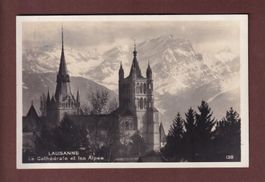 LAUSANNE - La cathédrale et les Alpes - 1928