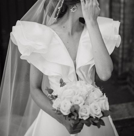 Traumhaftes Brautkleid Pronovias mit Rüschen Gr.36