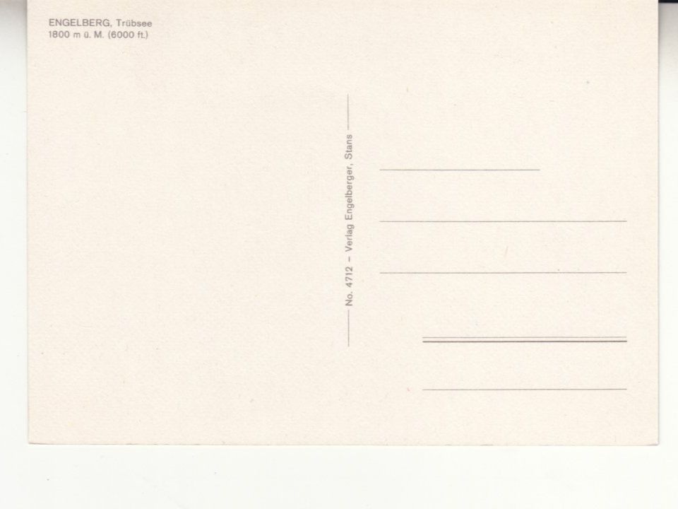 Ansichtskarten: Trübsee ca. 1970 – Gebraucht aus Bürglen TG von StampGraf 1