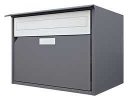 HUBER Briefkasten Alu 400 dunkelgrau (Ref.06/26)