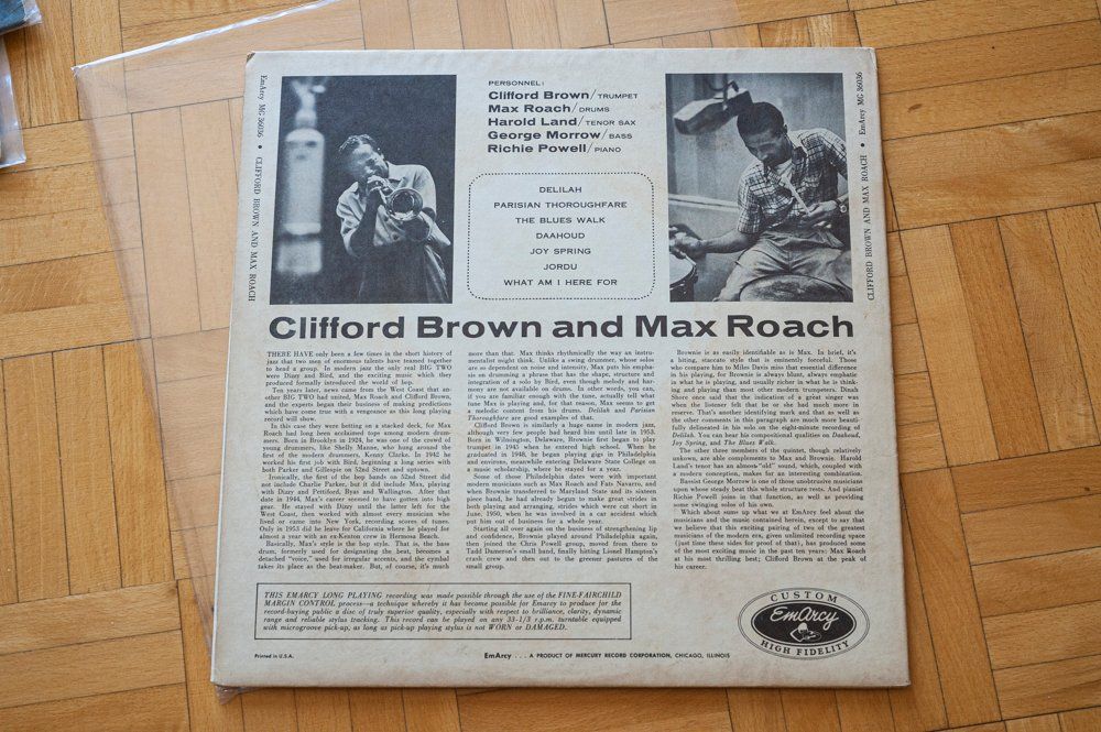 Dischi in vinile: A vendre vinyle de Clifford Brown et Max Roach original 1955 – Usato da Renens VD venduto da brtztr 1