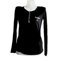 Damen - Armani Shirt schwarz Strass-Details Grösse: S