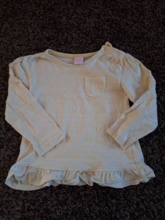 Langarmshirt Gr 92 Gelb gestreift