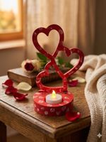 Dekorativer Herz-Teelichthalter für Verliebte - Romantik pur