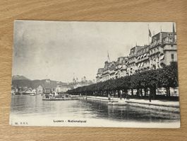 Alte Ansichtskarte Luzern Nationalquai um 1910, Top!