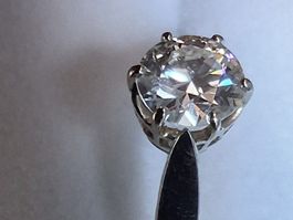 Brillant-Ring 750 Weissgold Solitaire-Modell
