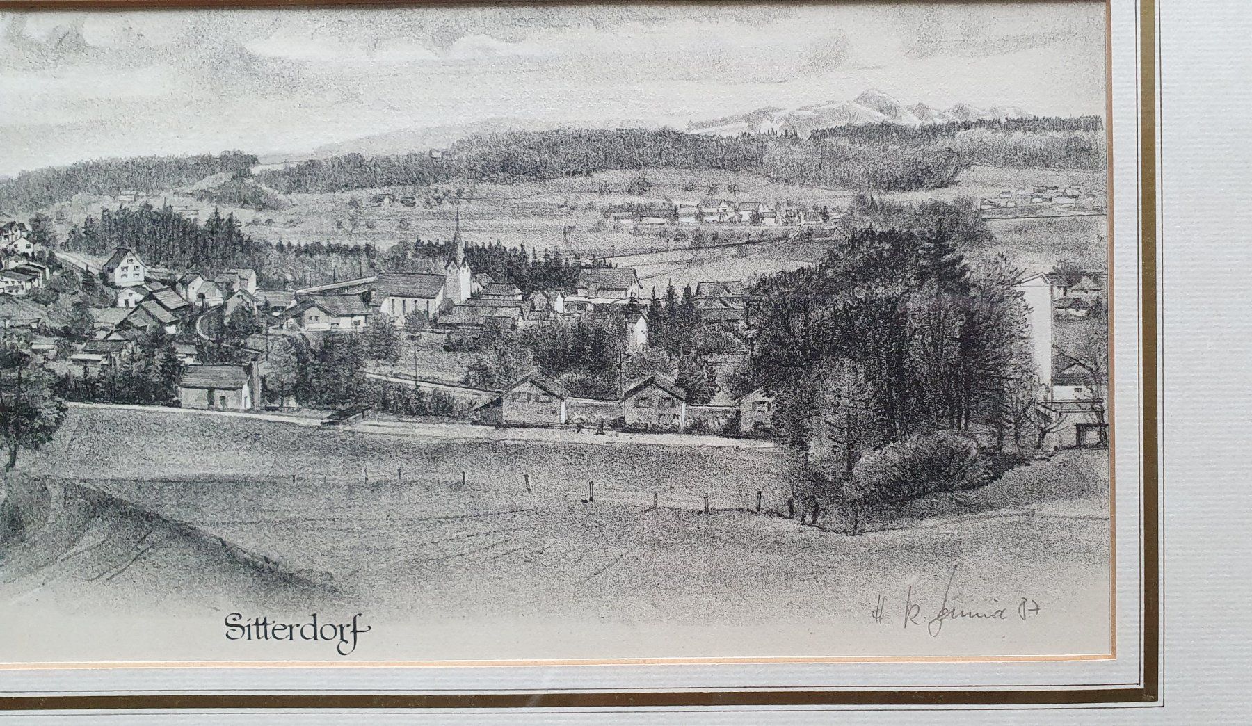 Grafica & Litografie: Bild - Sitterdorf, Lithographie – Usato da Kreuzlingen venduto da Rschweiz1 2