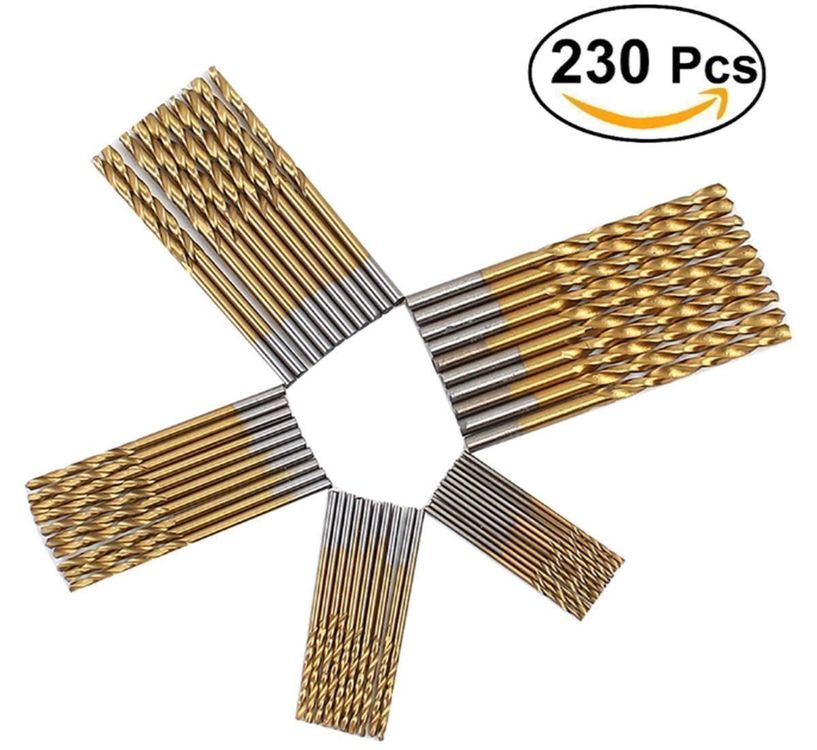 HSS Spiralbohrer Set 2mm - 10 Stück Titanbeschichtet - Für Metall, Holz & Kunststoff - 100mm Länge