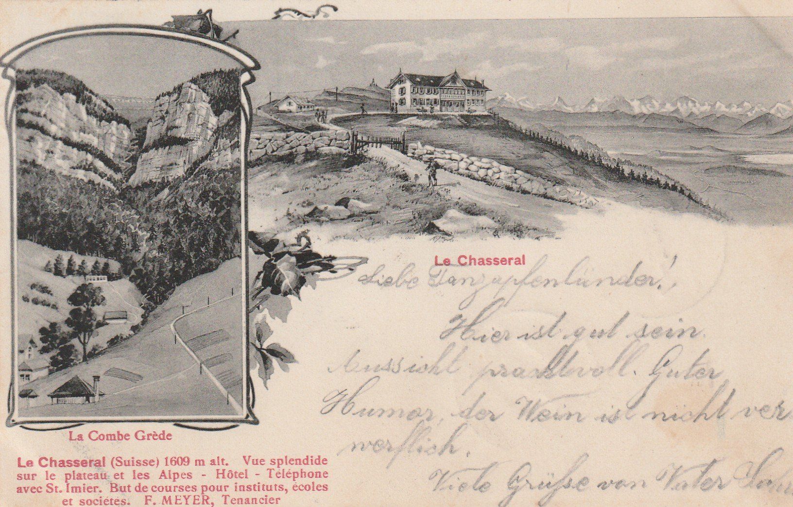 Cartoline postali: AK  La Chasseral  2 Bilder 1905 – Usato da Rupperswil venduto da Ema10