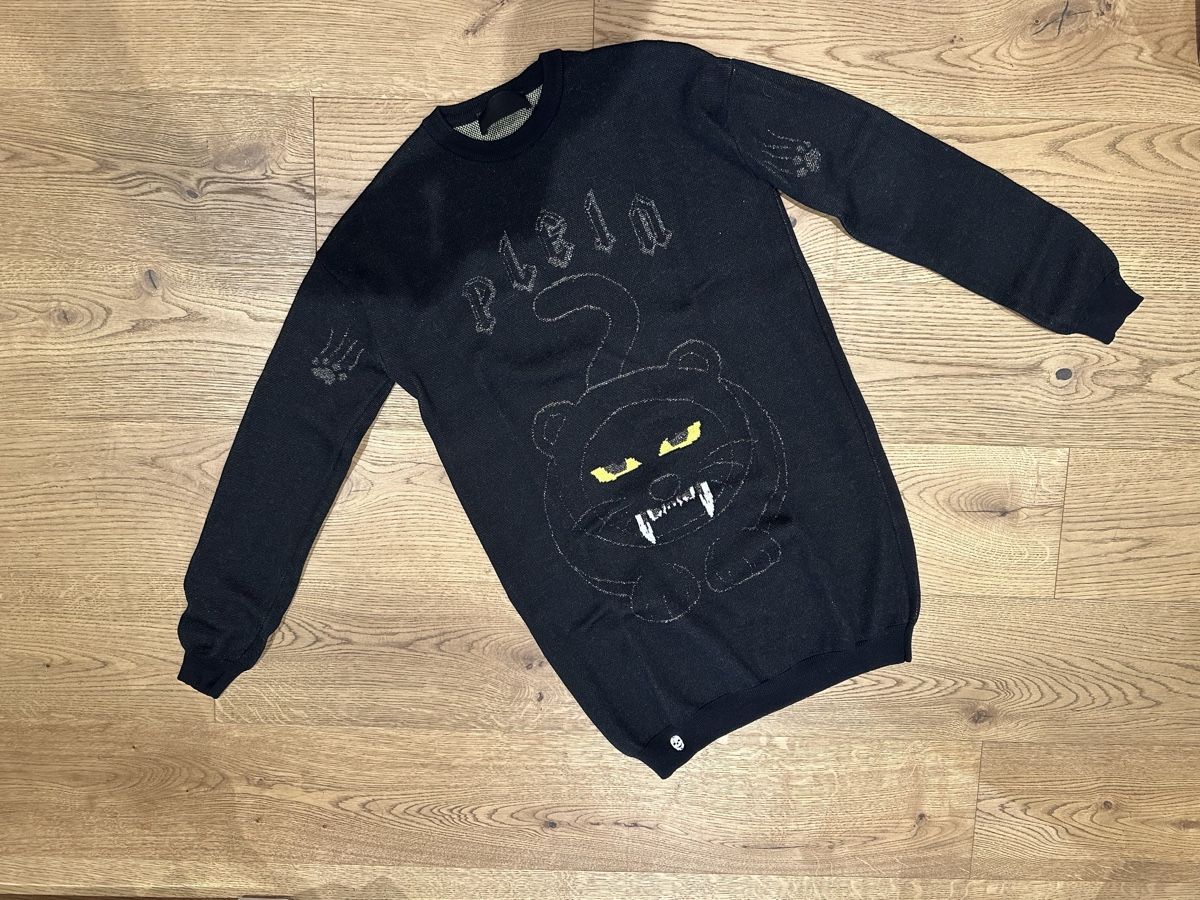 Philipp Plein Maglioni & Felpe: Philipp Plein Pullover Merino Wolle schwarz neuwertig – Nuovo (secondo la descrizione) da Hergiswil NW venduto da SilSa