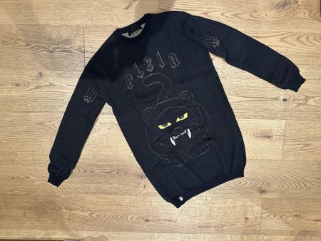Philipp Plein Pullover Merino Wolle schwarz neuwertig