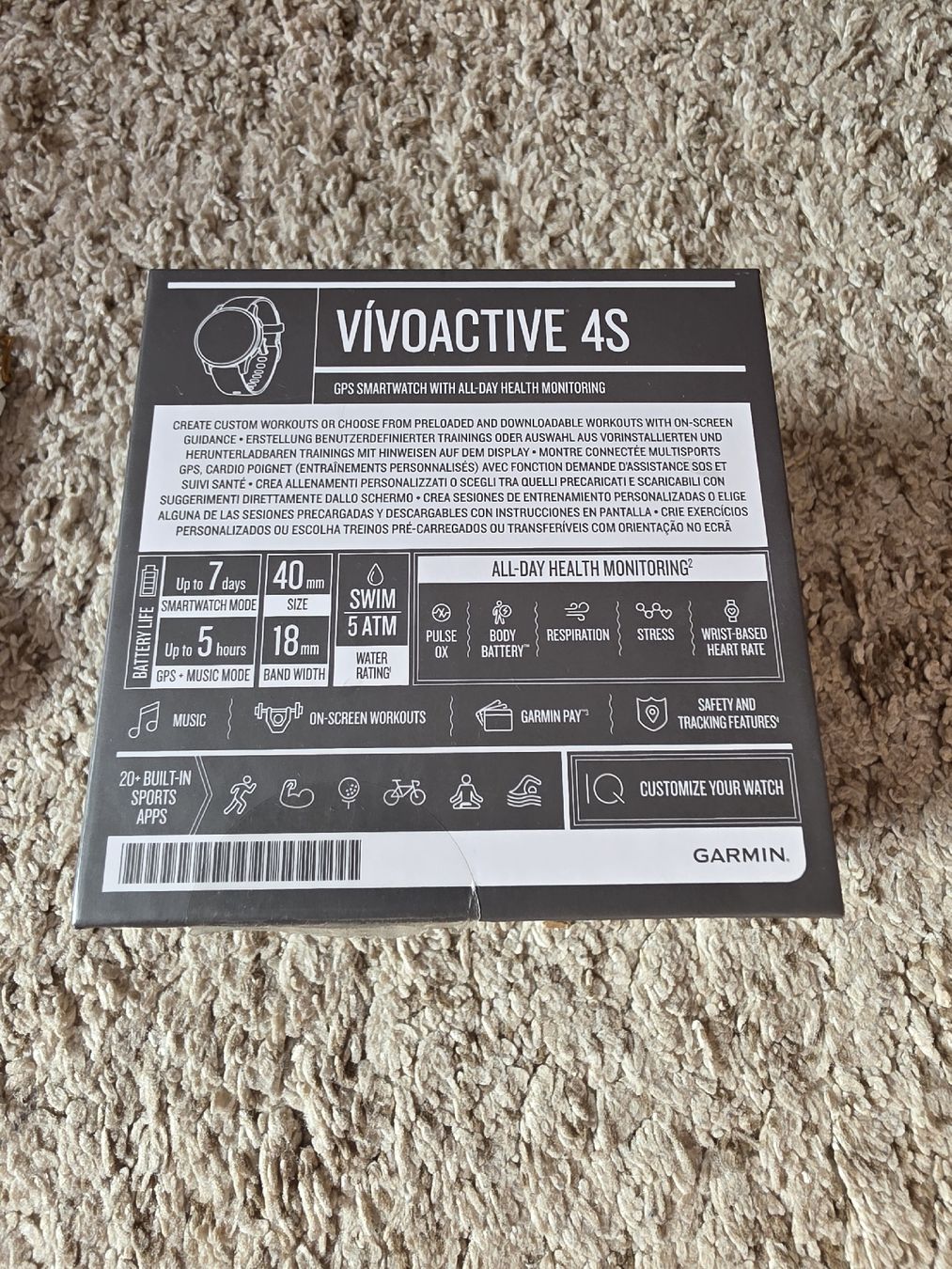 Garmin Smartwatch: Garmin Vivoactive 4S – Gebraucht aus Suhr von MrvicaAG 4
