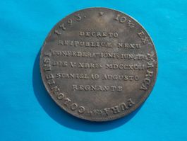 Medal Stanislau Augustus, Poland, 23g, 40mm
