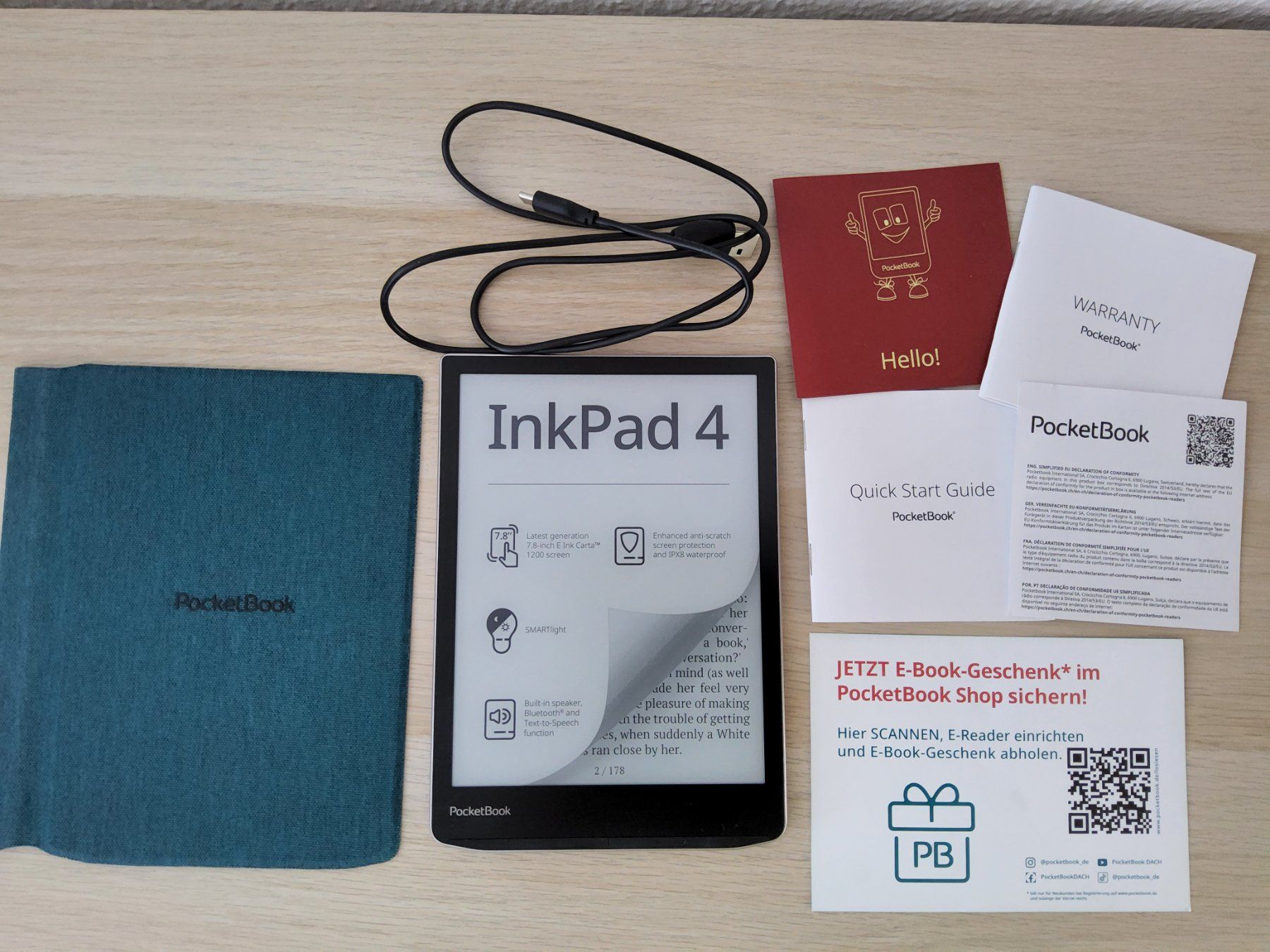 PocketBook Tablet PC: PocketBook InkPad 4 E-Reader mit Hülle, top Zustand! – Gebraucht aus Heiden von kas_zln5