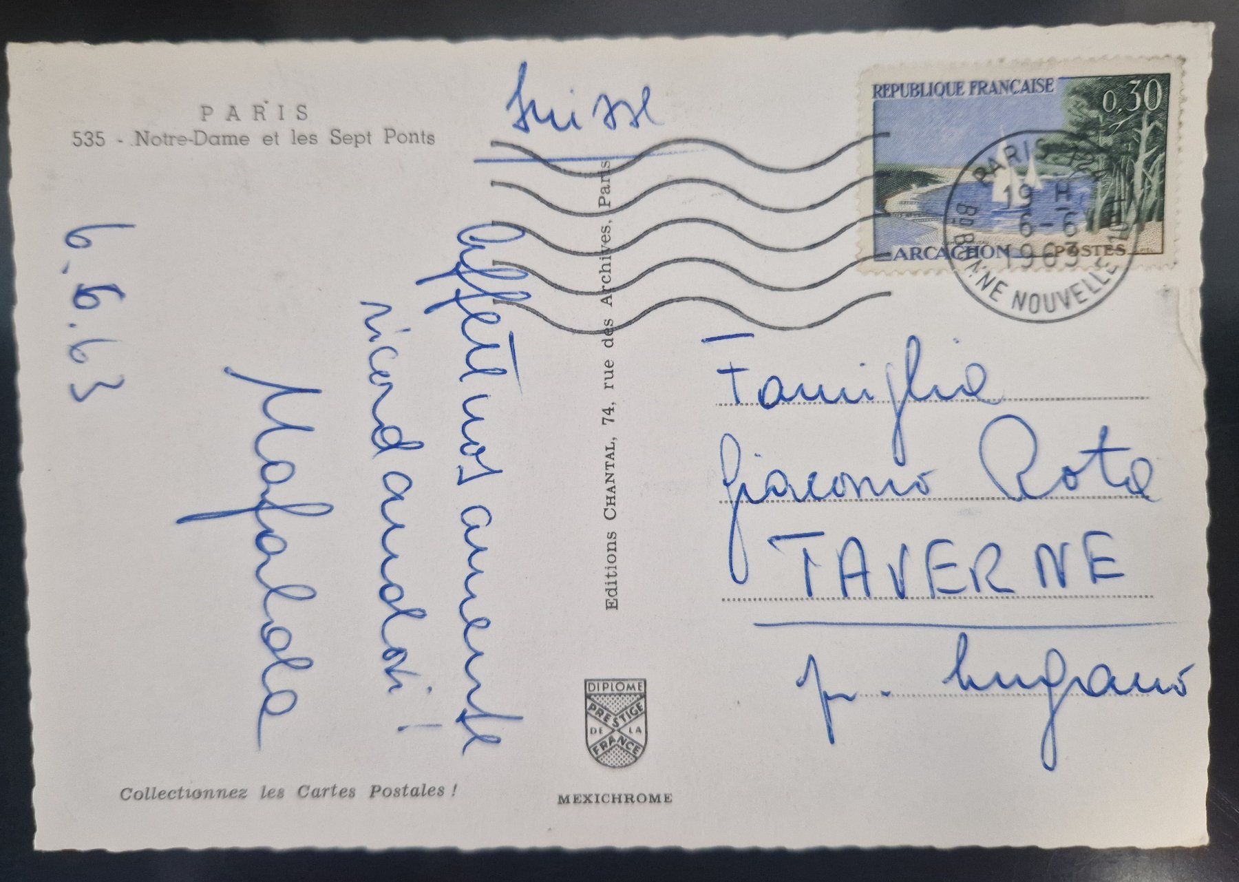 Cartoline postali: Paris Notre-Dame, 1963 – Usato da Melchnau venduto da Arthurius 1