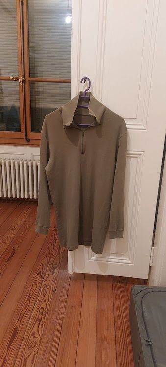 Eton Pull en laine mérinos à fermeture éclair quart de longueur