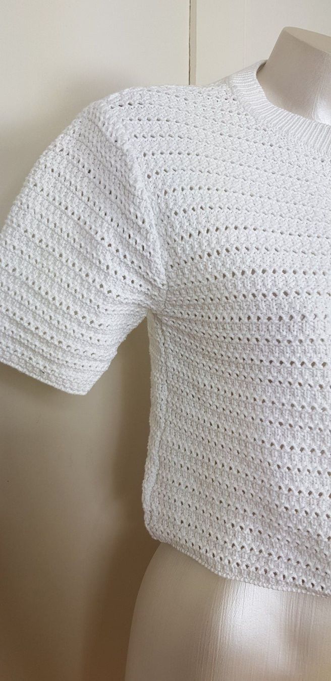 Mango Maglioni & Felpe: Pulli, Kurzarm, MNG, Häkelpulli, oversize, Crop, Gr. S – Usato da Uster venduto da Astral 2