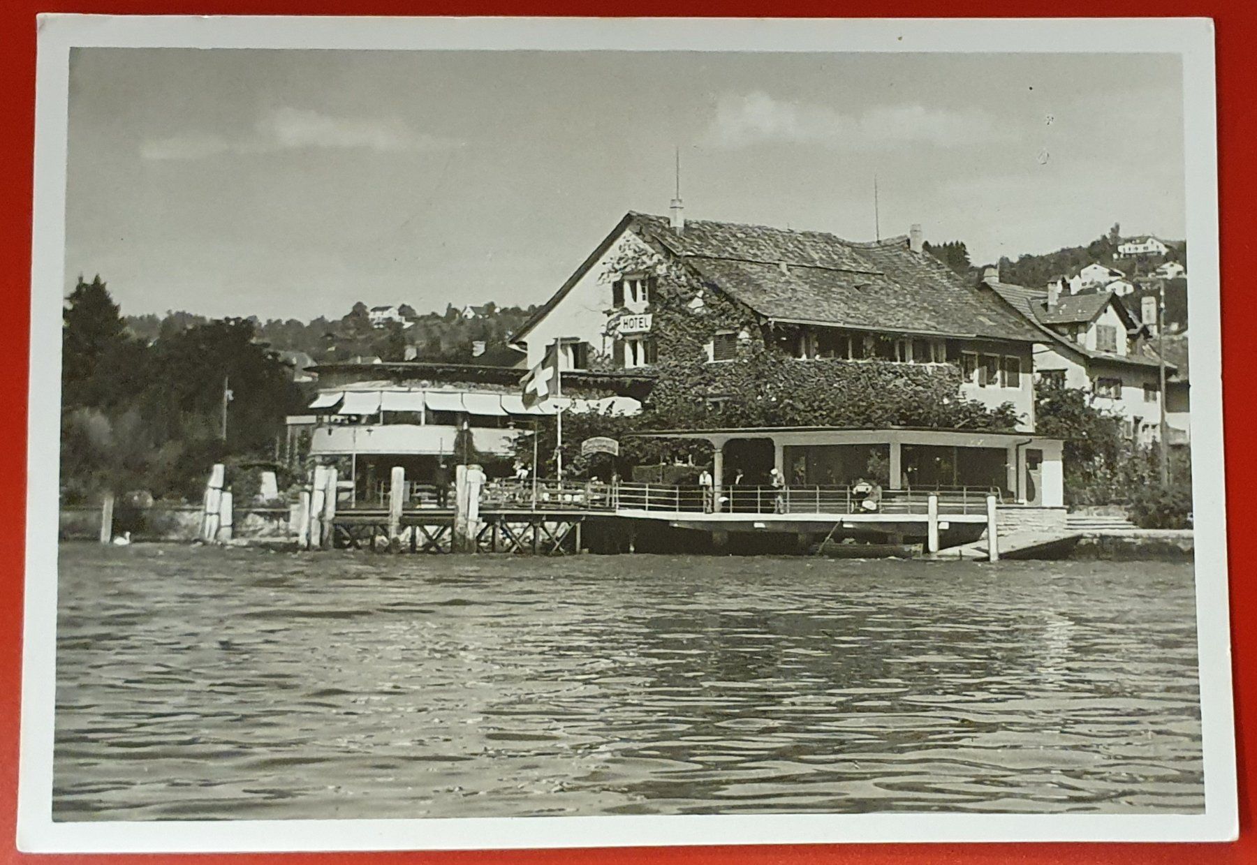 Cartoline postali: Erlenbach 1945 - Hotel Schönau – Usato da Kreuzlingen venduto da Rschweiz1