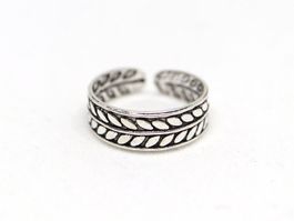 Bague d'orteil NEUVE en Argent 925 – Motif Feuilles Laurier