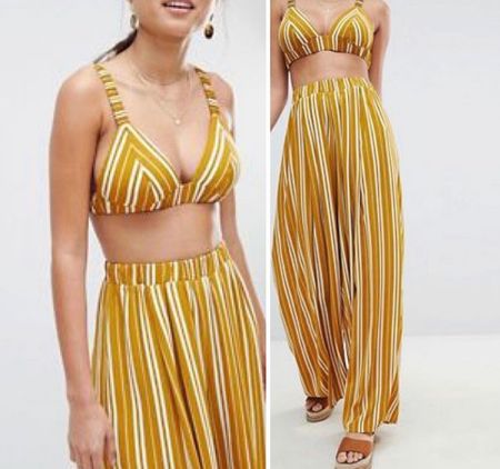 PRETTY LITTLE THINGS ☀️ Summer Set Pant Bralette NEW! 36/38