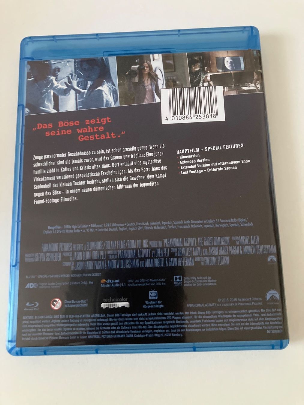 Alle DVDs: Paranormal Activity - The Ghost Dimension - Extended V - BR – Gebraucht aus Arbon von Sugofresser 1