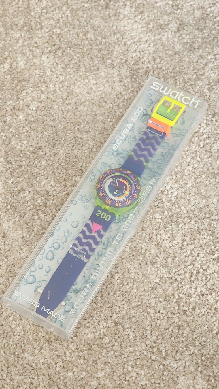 Swatch Orologi: Swatch Scuba 1992 mit Originalverpackung, selten! – Usato da Horgen venduto da AJT 3