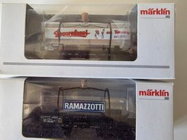 2 Stück Kesselwagen mit Glaskessel und Bremserhaus, 4-achsig