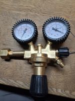 Druckminderer Messing 2 Manometer gebraucht (G1)
