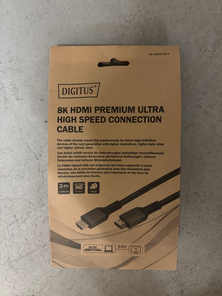 Cavi: DIGITUS 8K HDMI Kabel 3m neu – Nuovo e nell'imballaggio originale da Winterthur venduto da ste_5vfj