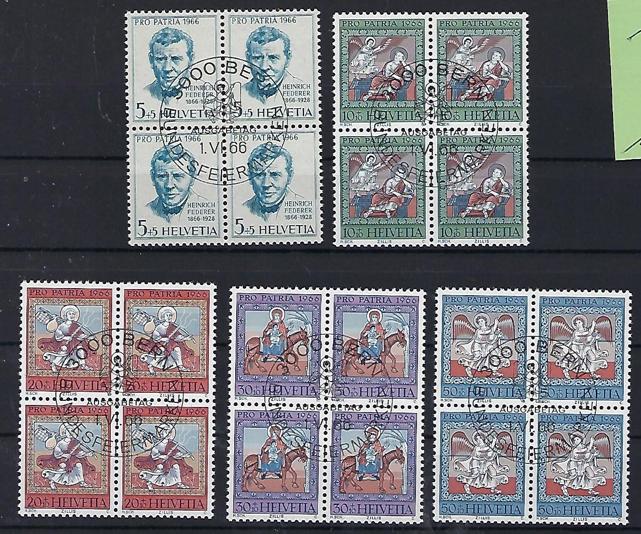 Tutti i francobolli: 1966  Pro Patria Viererblocks ET.   15353 – Usato da Lunden venduto da Animus999