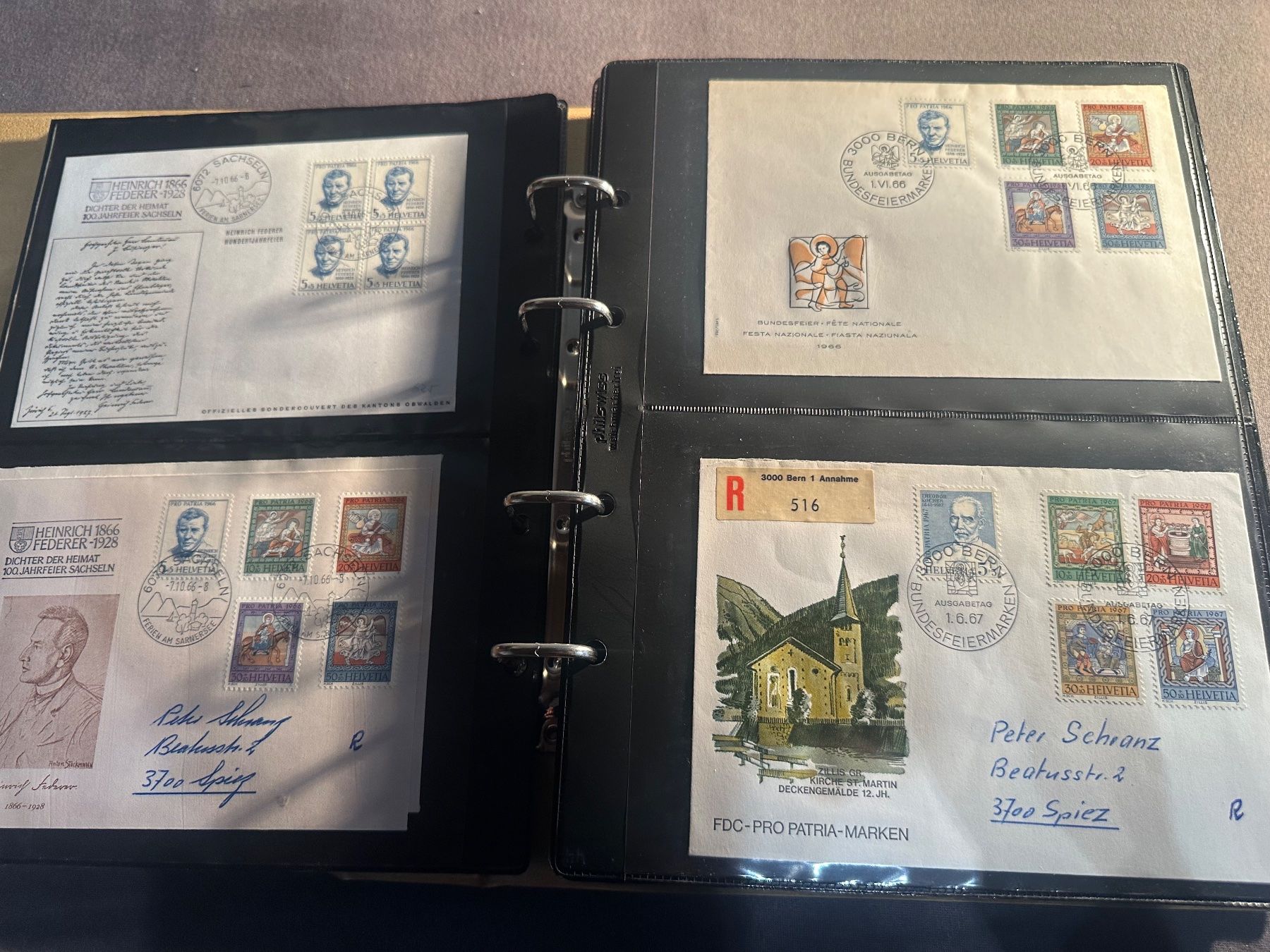 Tutti i francobolli: Sammlung Pro Partia ab 1960 Schweiz Briefe FDC – Usato da Stettfurt venduto da 2442 3