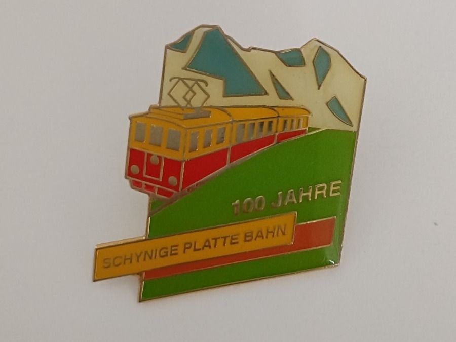Plaketten & Abzeichen: Pin 100 Jahre Schynige Platte Bahn - Box 27 – Gebraucht aus Köniz von Pinscollect