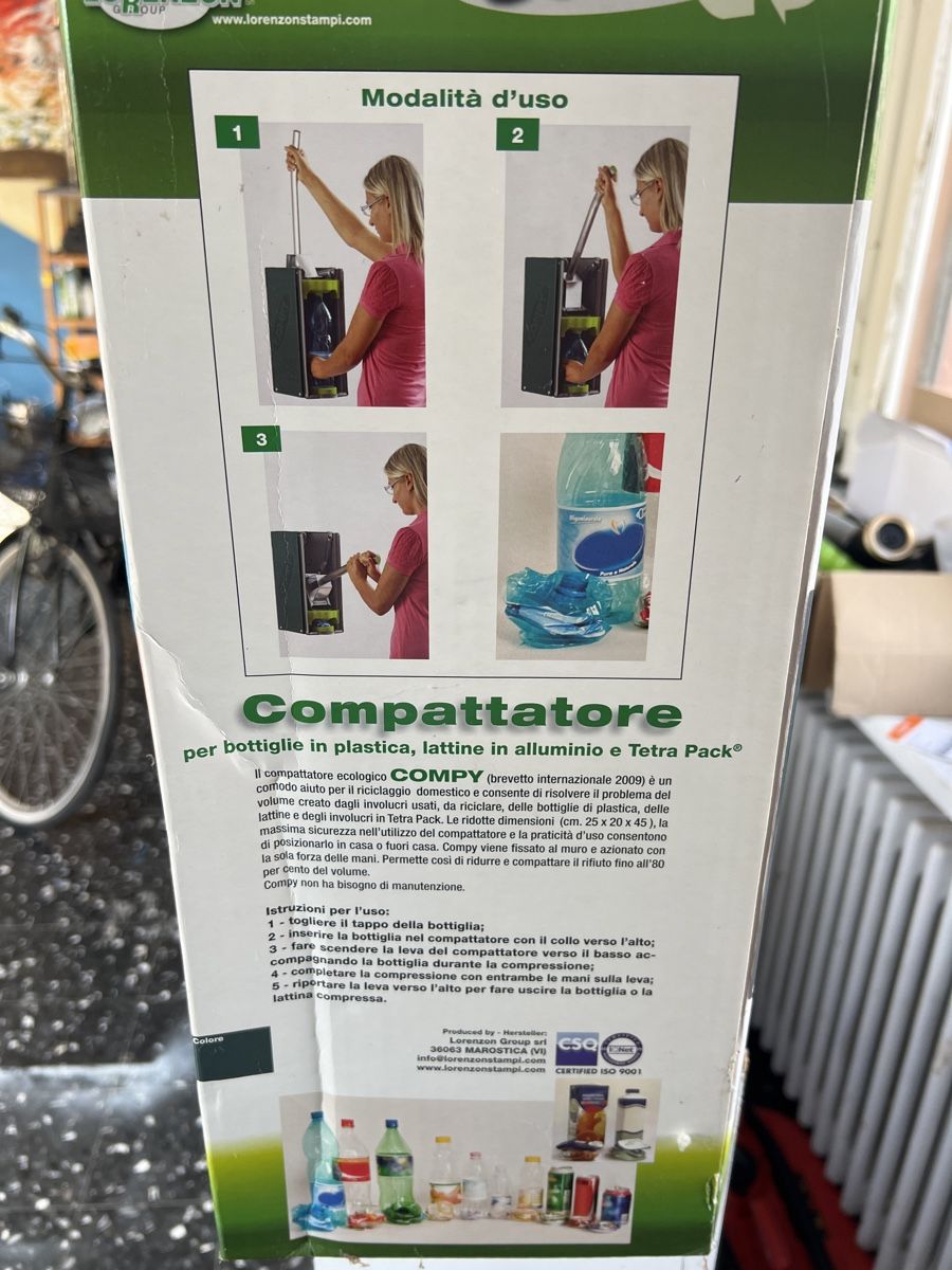 Condor Compressori: Compattatore bottiglie e lattine – Nuovo (secondo la descrizione) da Bissone venduto da lud_zw5m 1
