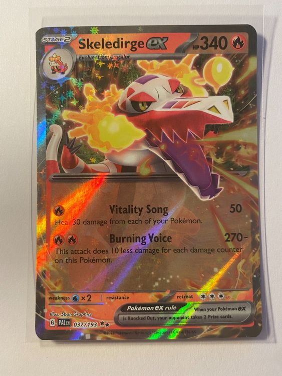 Pokémon Skeledirge ex Paldea Evolved 258/193 Holo Special Illustration