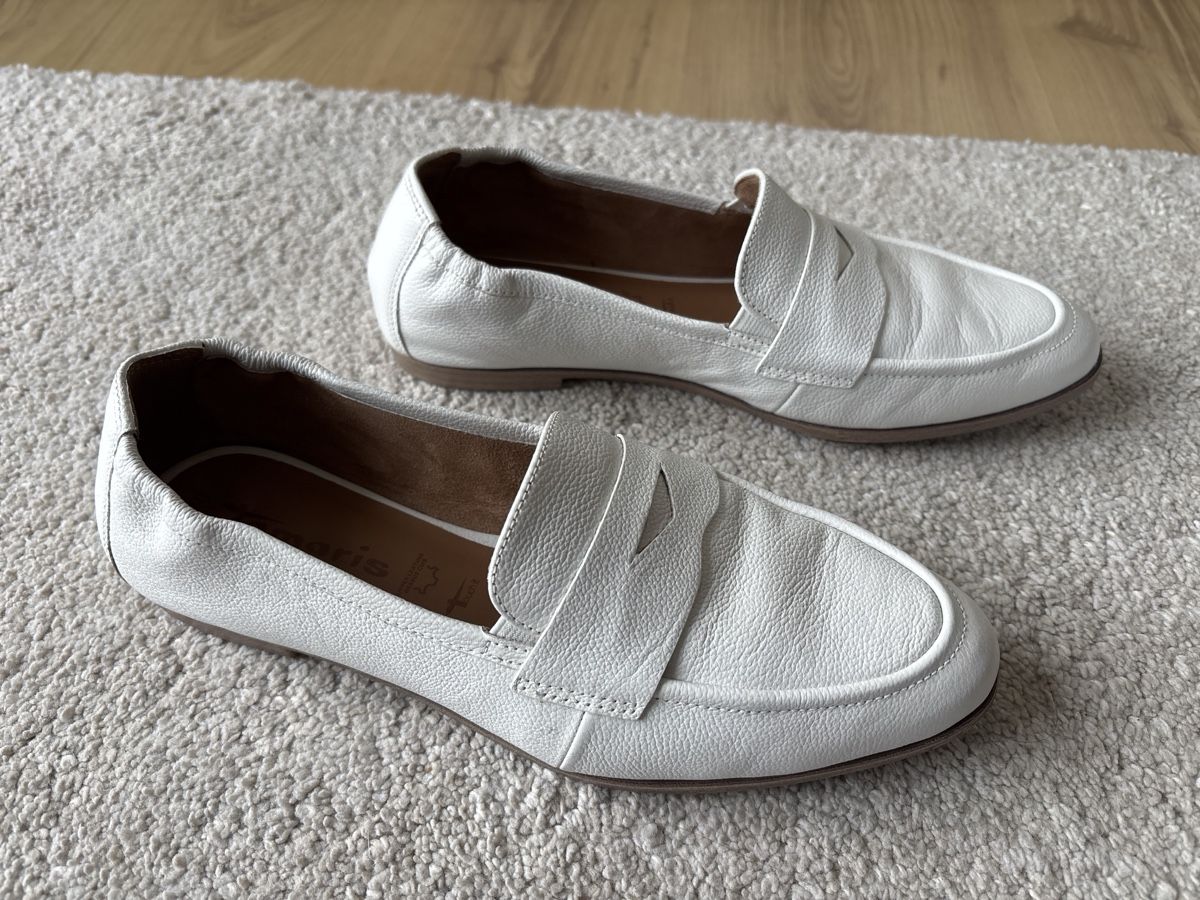 Tamaris Scarpe da donna: Tamaris Loafers Weiss Leder Gr 40 – Nuovo (secondo la descrizione) da Zürich venduto da EnikoDrum 3
