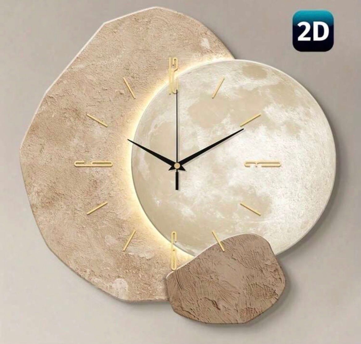 Orologi: Moderne Wanduhr im Mond Design – Nuovo e nell'imballaggio originale da Emmenbrücke venduto da ShopDirect
