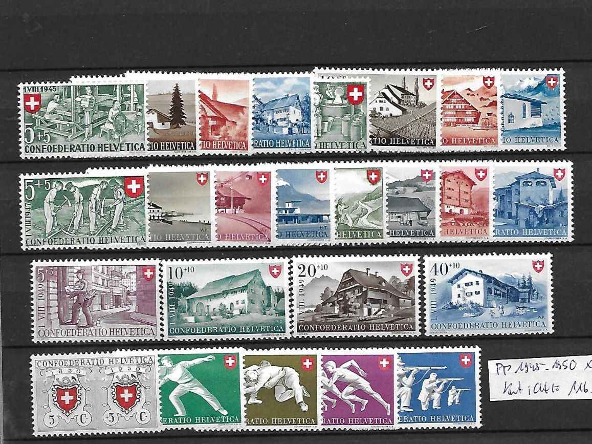 Tous les timbres: PP 1945 -1950 ** Kat: CHF 116.- – Neuf (Voir description) à Basel par Ilp