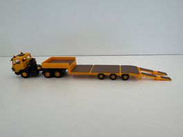 H0 Kibri 10466 MB mit Müller Mitteltal Tiefladeauflieger TS3