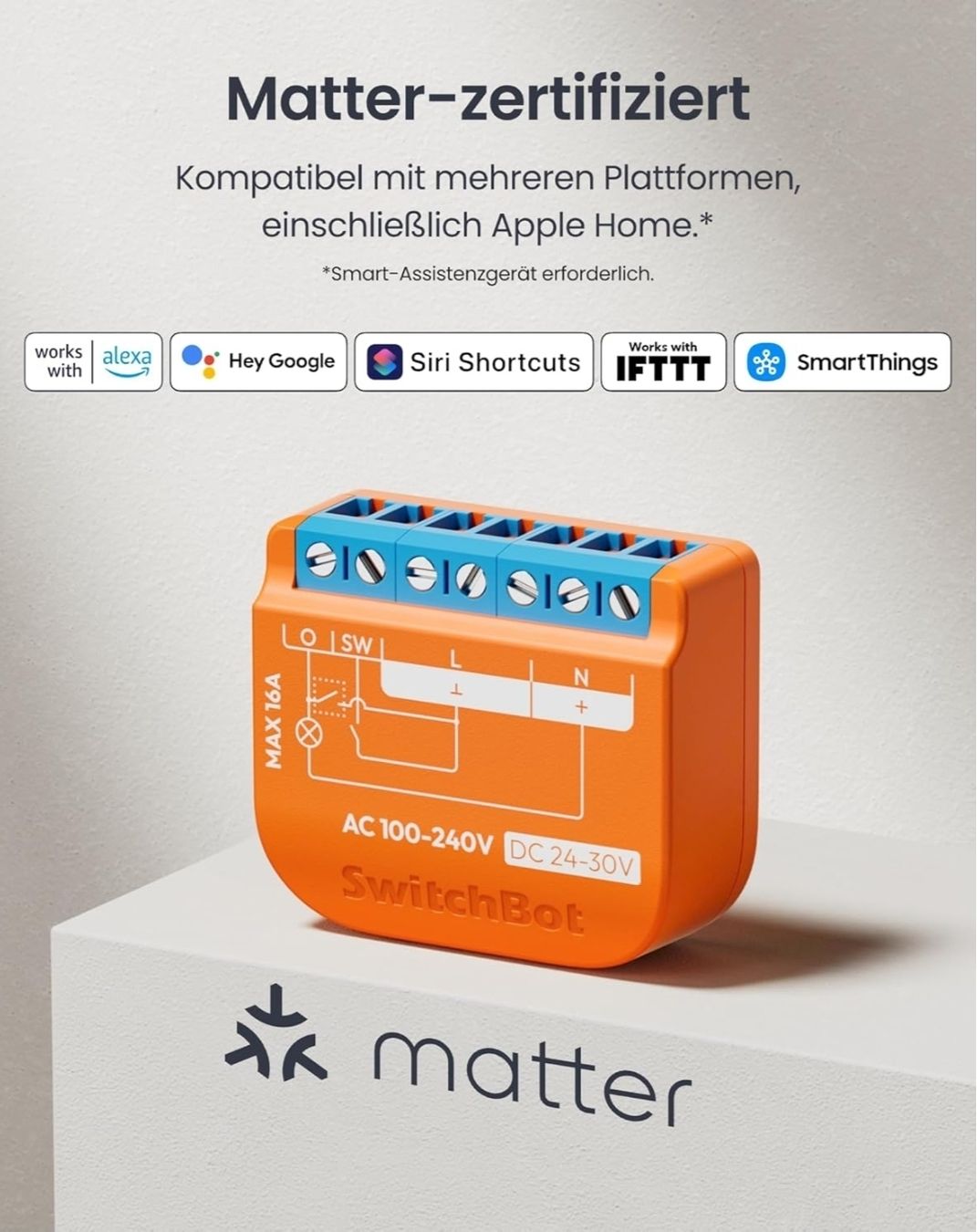 Switchbot Interruttori: SwitchBot 1PM Matter – Strommessung, Smart Home, NEU – Nuovo (secondo la descrizione) da Langenthal venduto da solution_8p96 2