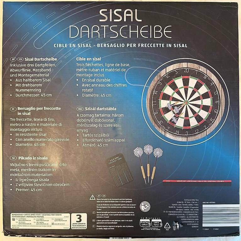 Freccette: Sisal Dartscheibe – Nuovo e nell'imballaggio originale da Volketswil venduto da T__J 1