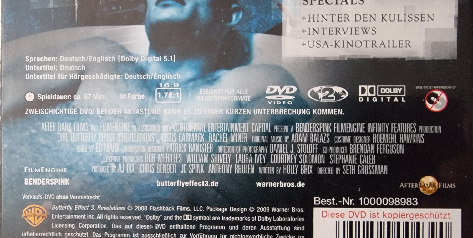 Tous les DVDs: DVD Butterfly Effect 3 - Die Offenbarung – D'occasion à Oetwil am See par fineli2 1