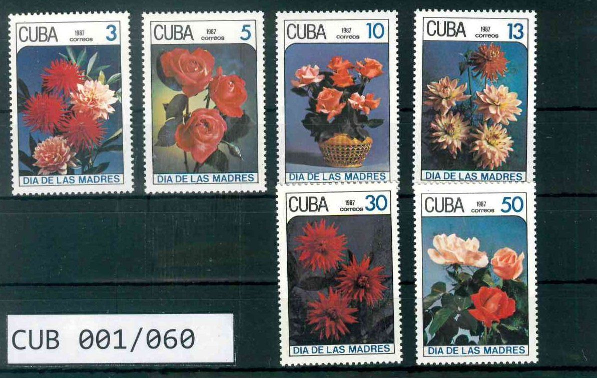 Alle Briefmarken: KUBA 6 BRIEFMARKEN BLUMEN – Neu (gemäss Beschreibung) aus Marly von Stampfinder