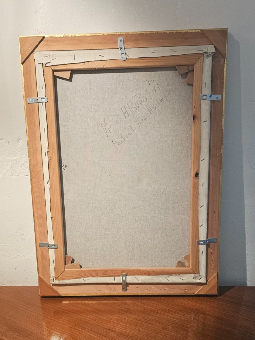 Dipinti: Viktor H. Bächer Original Portrait Gemälde Oel auf Leinen – Usato da Pfäffikon ZH venduto da eric0113 7